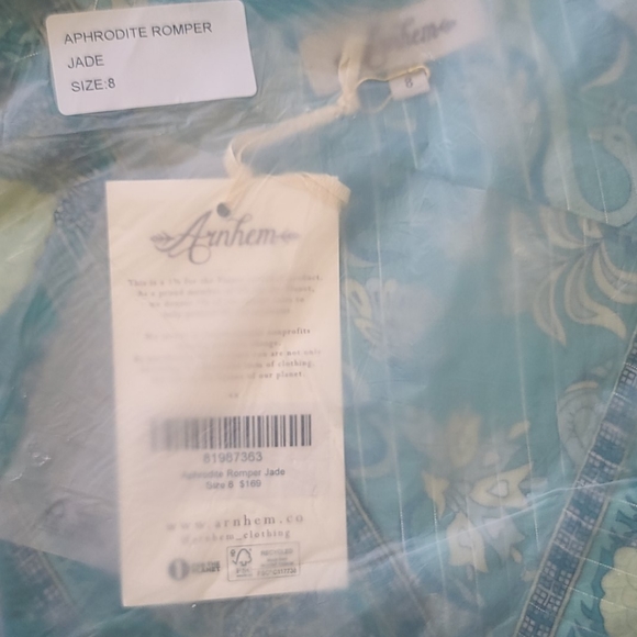 New Arnhem Aphrodite Romper Jade Green jumper 8 S - Picture 7 of 16